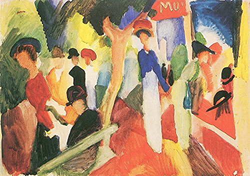 Cuadro enmarcado de August Macke con acabado mate que evita reflejos 2