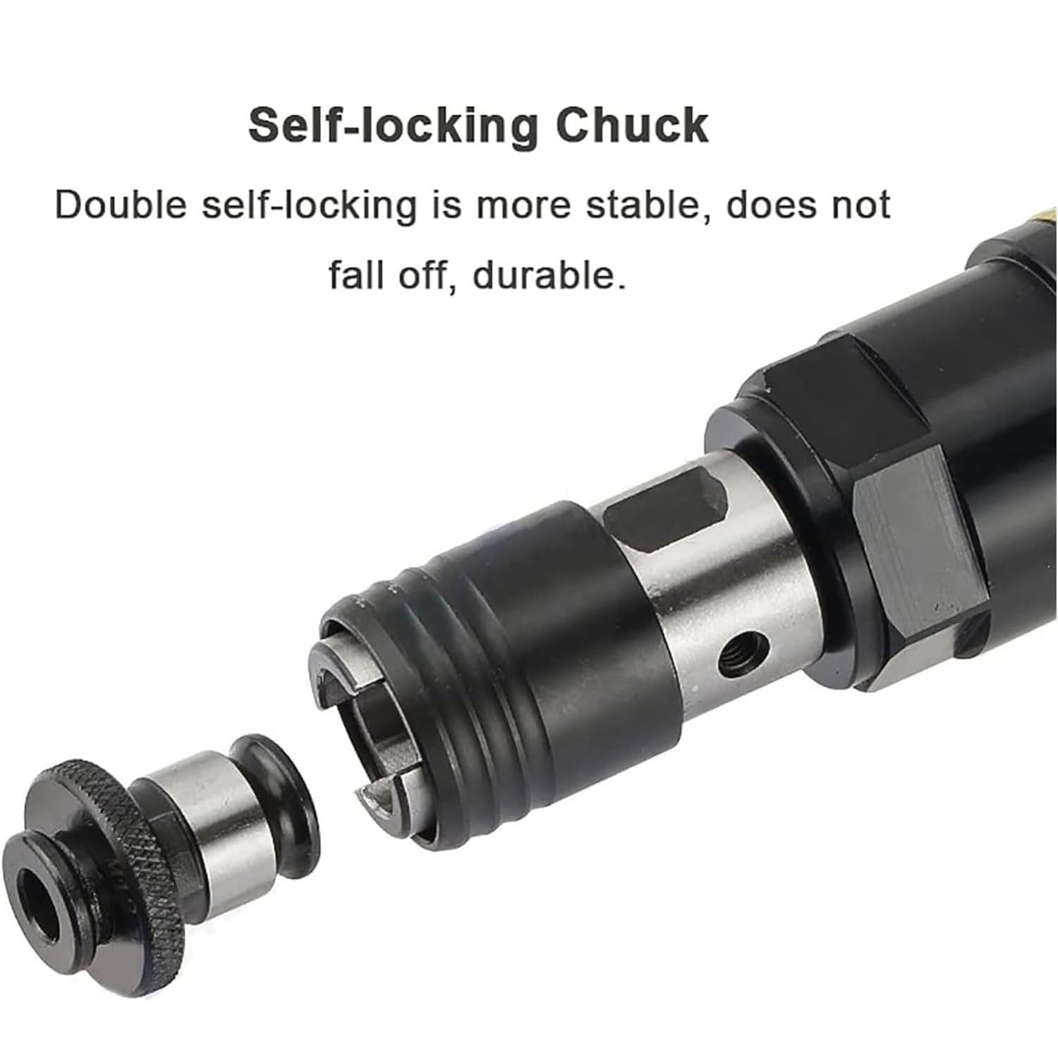 Maschiatrice Pneumatica Portatile, Punta Da Trapano Pneumatica Reversibile Con 6 Mandrini Autobloccanti, Trapano a Pistola Ad Aria Compressa Da 1/4" 700-2000 Giri/min. Velocità Regolabile