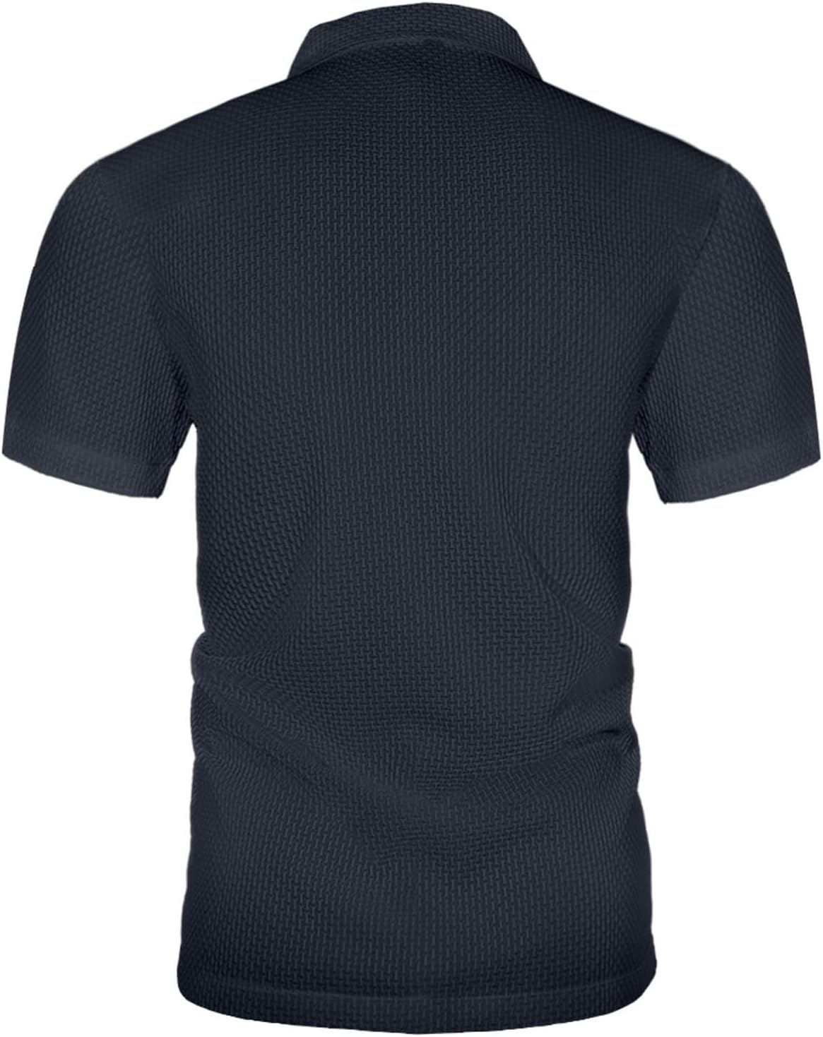 Shirts for Mens Short Sleeve Slim Fit Golf Shirt with Pocket Casual Collared Shirt Textured Knit Tops Workout Shirts