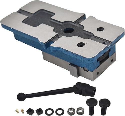 Miniatura 6 de 3In x 2.95In CNC Fresadora Tornillo de banco de bloqueo de tornillo de banco, sin tornillo de abrazadera base, sujeción de alta precisión