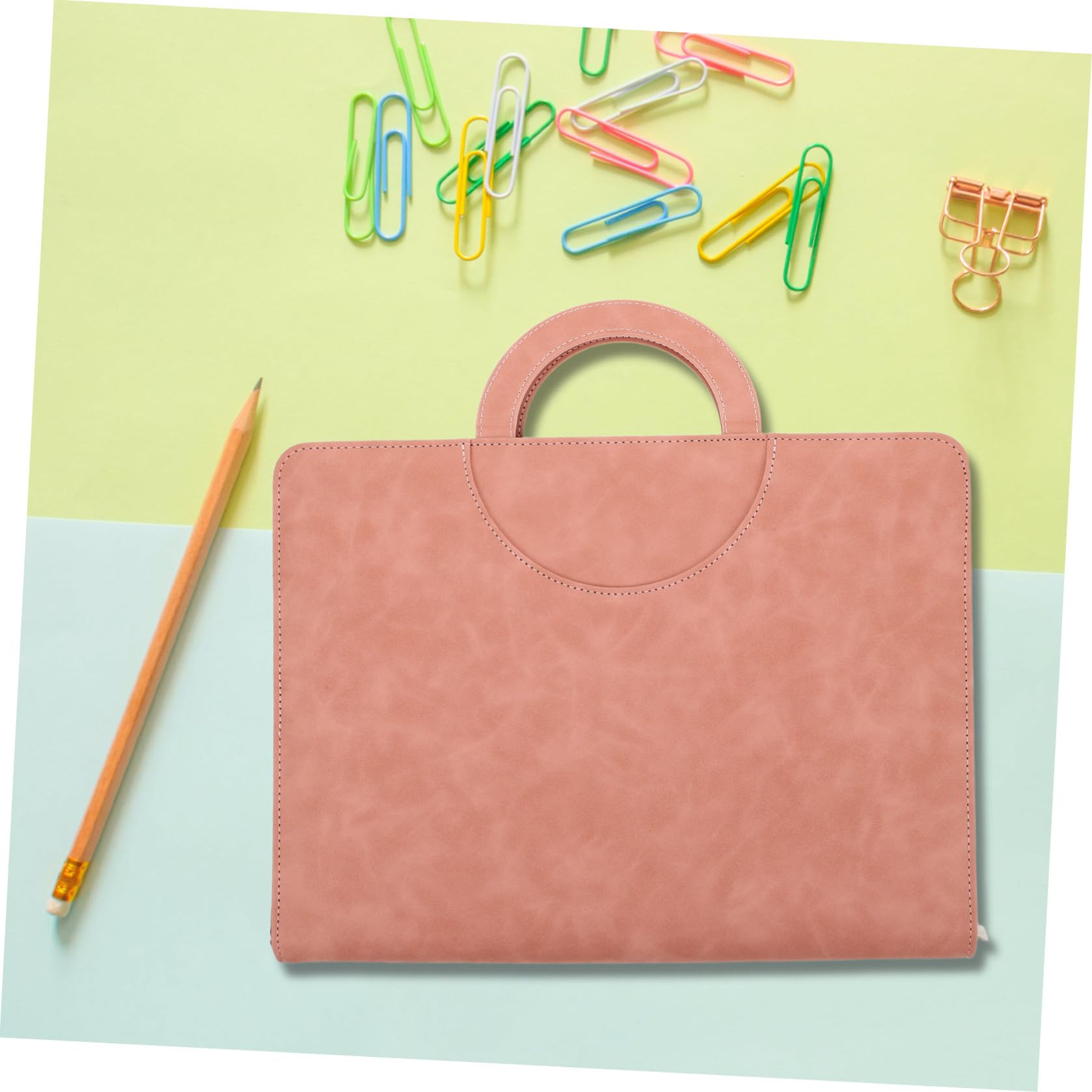 Borsa Porta Documenti A4 in Materiale Pu con Cerniera Sicura, Organizer Multifunzionale per Uso Quotidiano e Viaggi, per Famiglie e Studenti