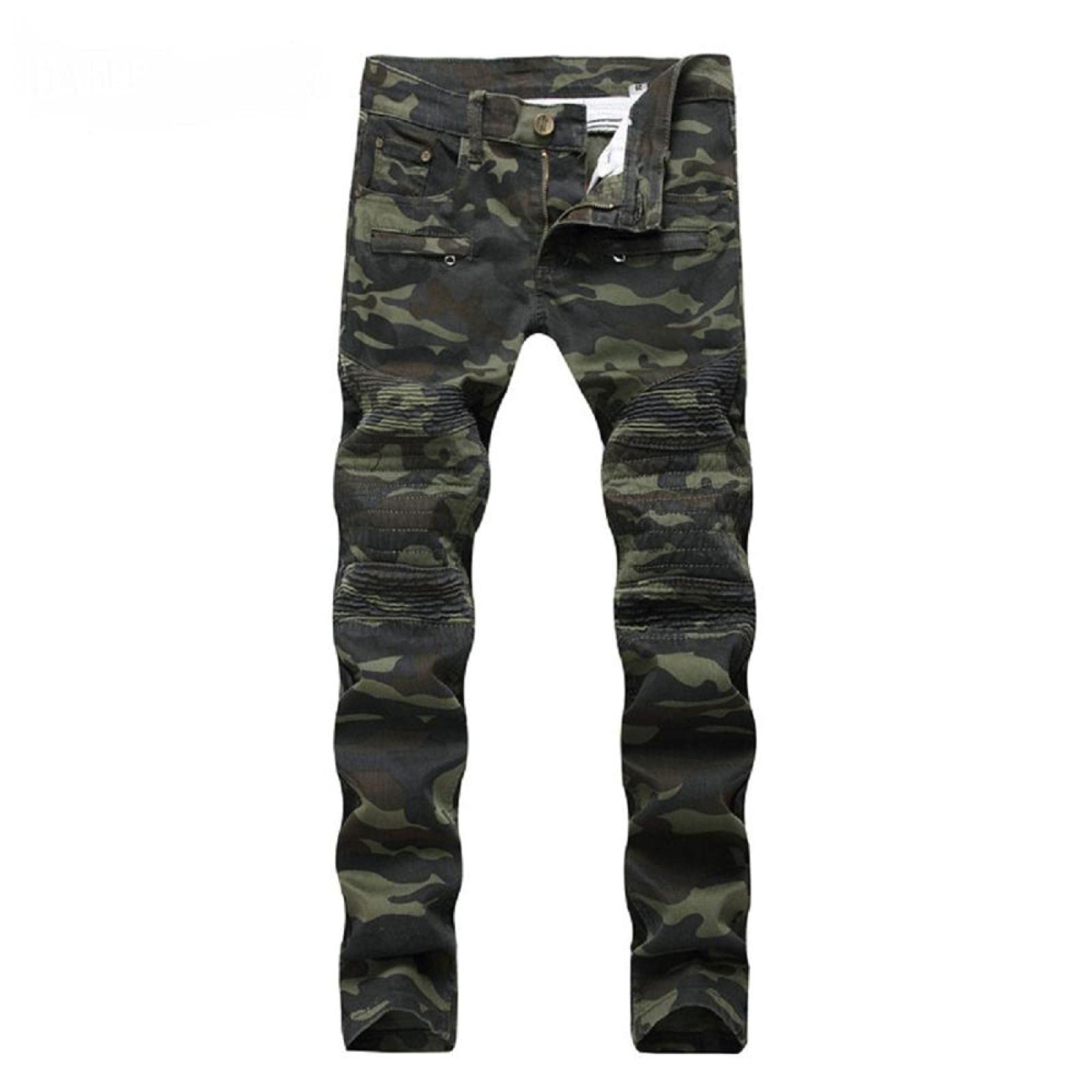 WQZYY&ASDCD Jeans Pantalon Herren Zerrissene Jeans Baumwolle Schwarz Slim Skinny Motorradjeans Herren Vintage Distressed Denim Jeans Hiphop Hosen