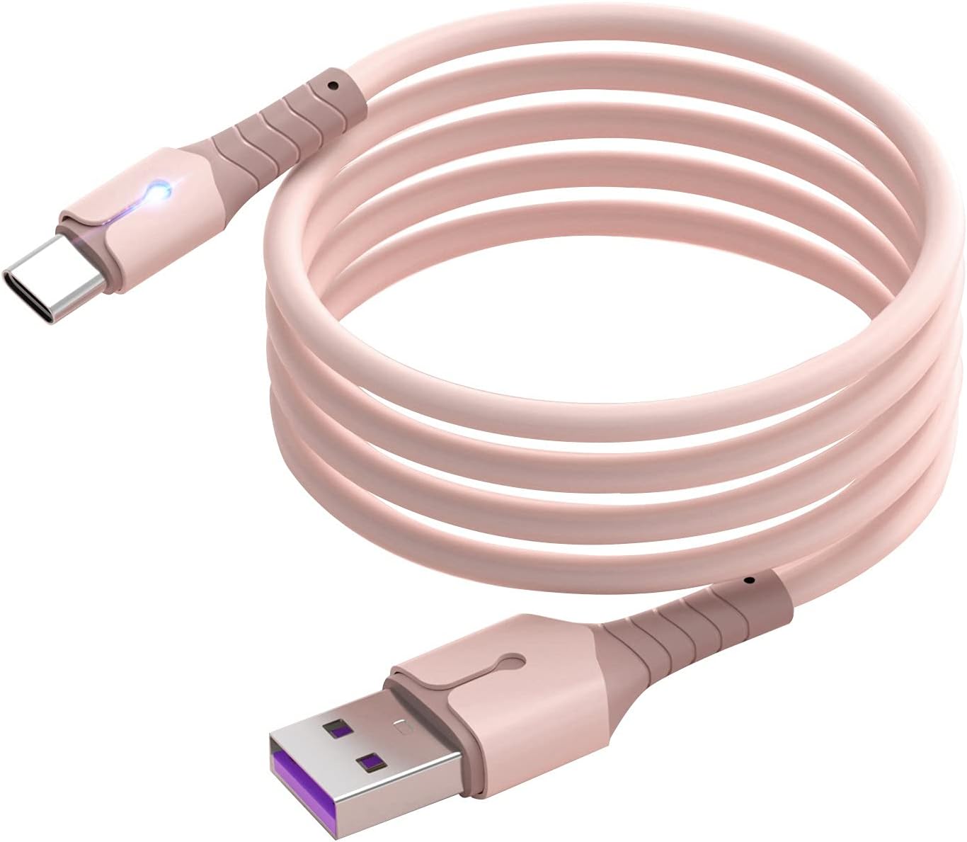 Fronix USB Type C Fast silicon Charging Cable, USB C Data Cable for Data Transfer Perfect for Mi & Samsung Smart Phones 1 Meter (Pink)