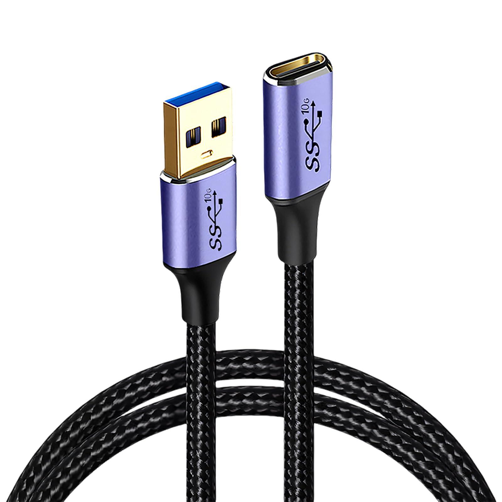 Maxtonser USB3.0 A Male to USB C Female Data Cable 10Gbps Fast Charging Sync Wire For Laptop Mouse U Disk Card Reader