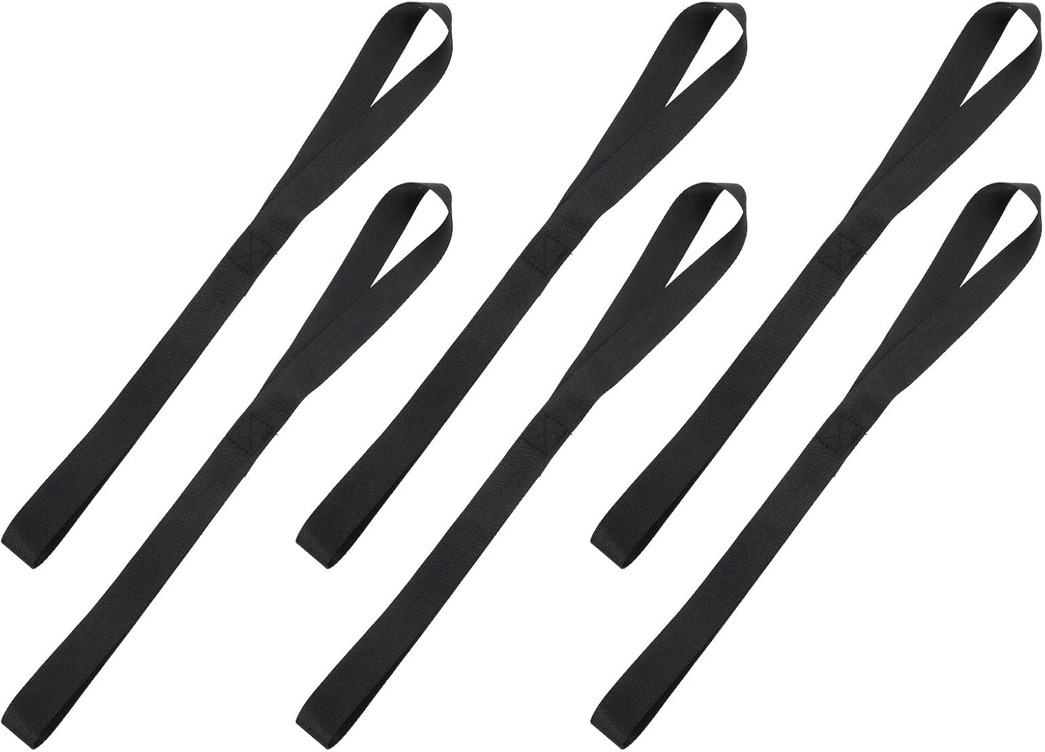 MAGICLULU Soft Loop Tie Down Straps 6pcs Heavy Duty Lashing Bands 46cm Black for Securing Motorcycles ATV Utv Cargo Transport