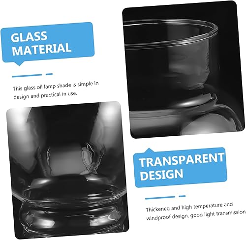 Miniatura 7 de Pantalla redonda para lámpara de aceite con diseño grueso a prueba de viento para decoración del hogar y regalo de alta transmisión de luz