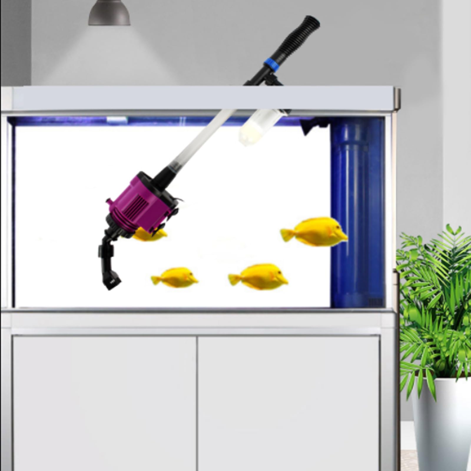 Aspirateur électrique de Nettoyeur de Gravier d'aquarium, Filtre à Eau, kit de Nettoyage d'aquarium pour Changer l'eau, éliminer Les détritus, Laver Les sables
