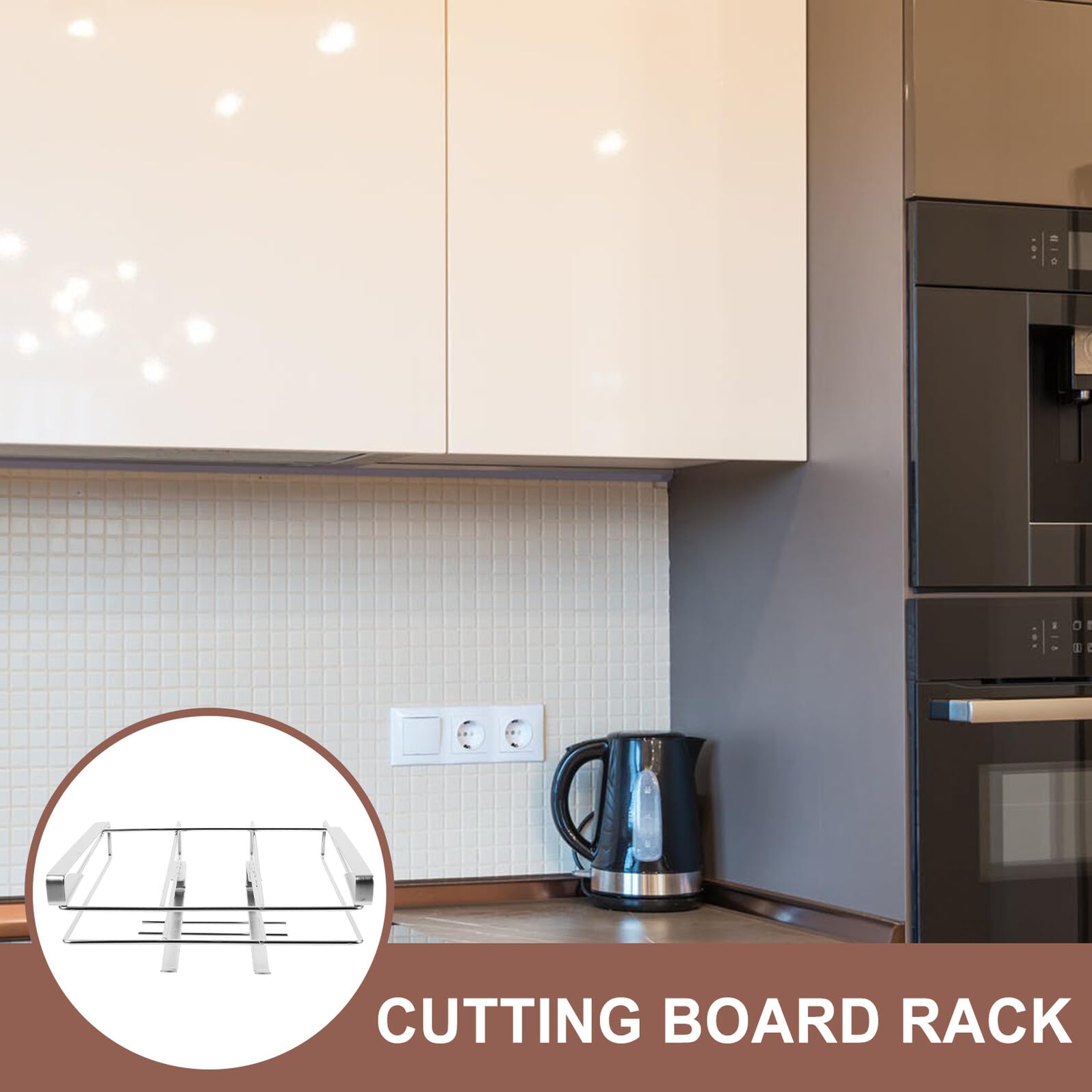 Schneidebrettständer Effizienten Organisation mit Küche Edelstahl für Küchenschrank und Einfachem Zugriff Platzsparendem Design zur Silber in