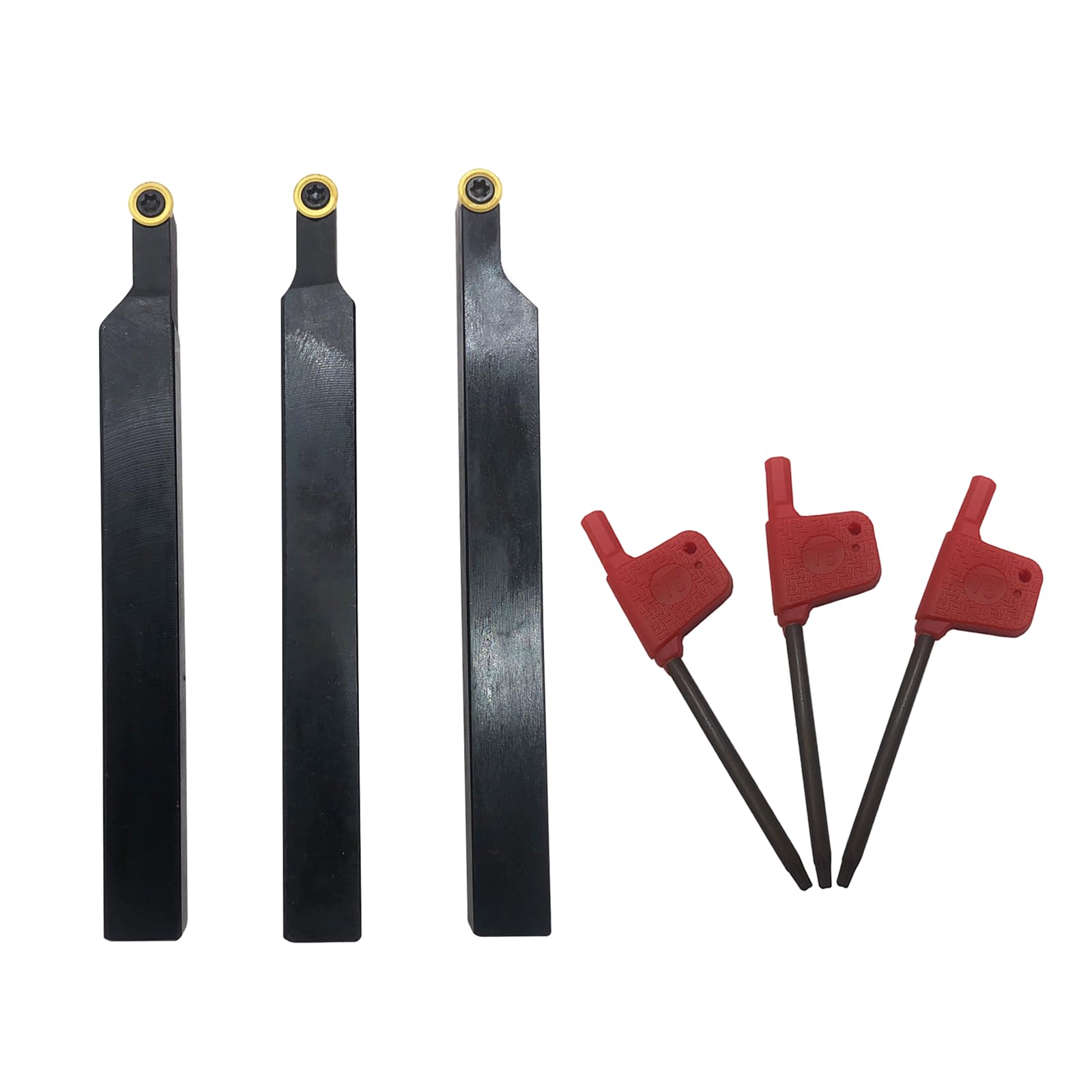 3/8” 1/2" SRACR SRACL SRDCN1010/1212 H06 Lathe Turning Holders Lathe Turning & Profiling Tool Holder with RCMT0602 Round Carbide Milling Inserts (3pcs 3/8” Holders with Yellow Inserts) — Amazon image 6