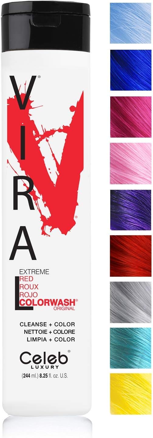 Viral Extreme Red 244 ml Colorwash, Pack of 1, Natural, Red