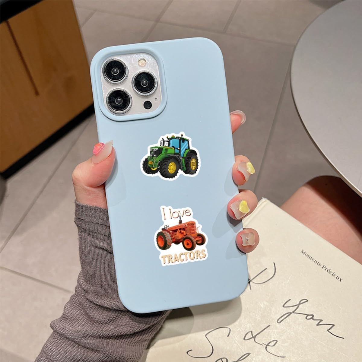 60Pcs Cute Tractors Stickers - Funny Farm Tractor Stickers for Water Bottle, Waterproof Vinyl Decals for Laptop Scrapbook Journal Notebook Luggage