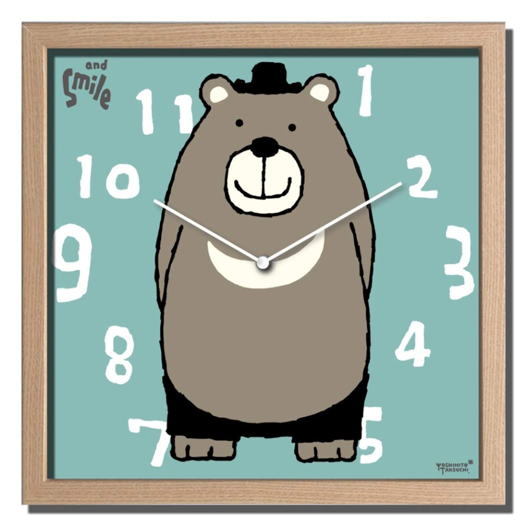 Amazon.co.jp: Artist Clock 壁掛け時計 武内 祐人 クマ CAC-52637 
