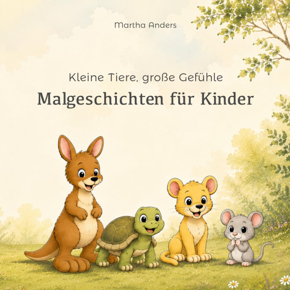Kleine Tiere, große Gefühle: Malgeschichten für Kinder: Tiergeschichten zum Vorlesen und Ausmalen ab 3 Jahren