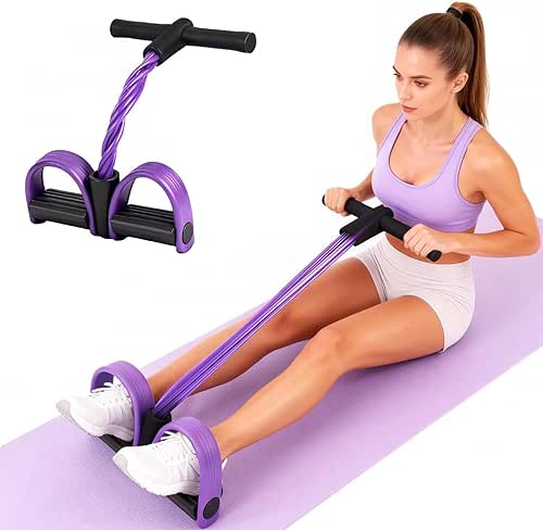 Multifunction Tension Rope, 6-Tube Elastic Yoga Pedal Puller Resistance Band,