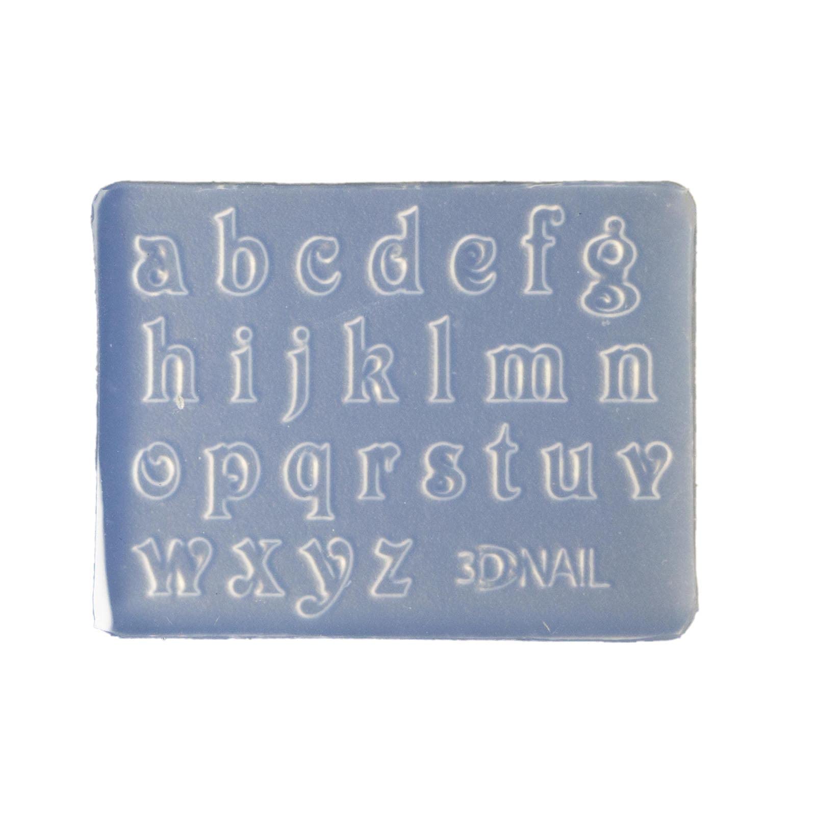 Jigeren Baking Pan Mini Letter Numbers 3D Nail Art Decorations Epoxy Mold Silicone Mould Transparent 6