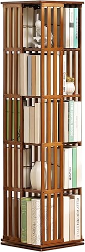 YUJEYHD Bibliothèque Pivotante en Bambou – 3/4/5 Étages, …