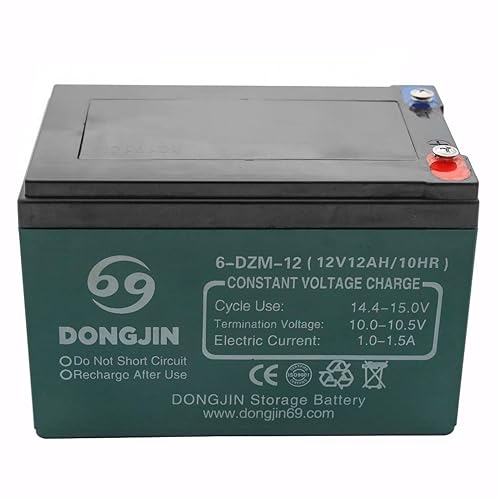 Miniatura 4 de TDPRO JCMOTO 12V 12Ah 6-DZM-12 Batería recargable para bicicleta eléctrica Scooter GO Kart