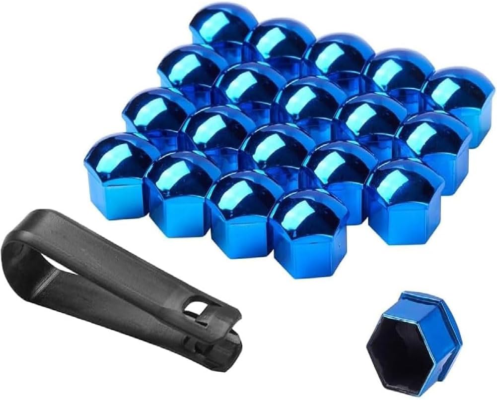 Car Wheel Nut for Toyota Corolla, Hub Lugs Nuts Tire Bolts Rims Protective Tyre Valve Screw Cap Cover Removal Replacement Accessories,B/Blue-B/19mm