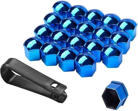 Car Wheel Nut Lug Covers for BAIC Beijing-X7 2020-2025, Lugs Nuts Bolts Protective Tyre Valve Screw Bolt Caps Decoration Tire Replacement Accessories,B/Blue-A/17mm