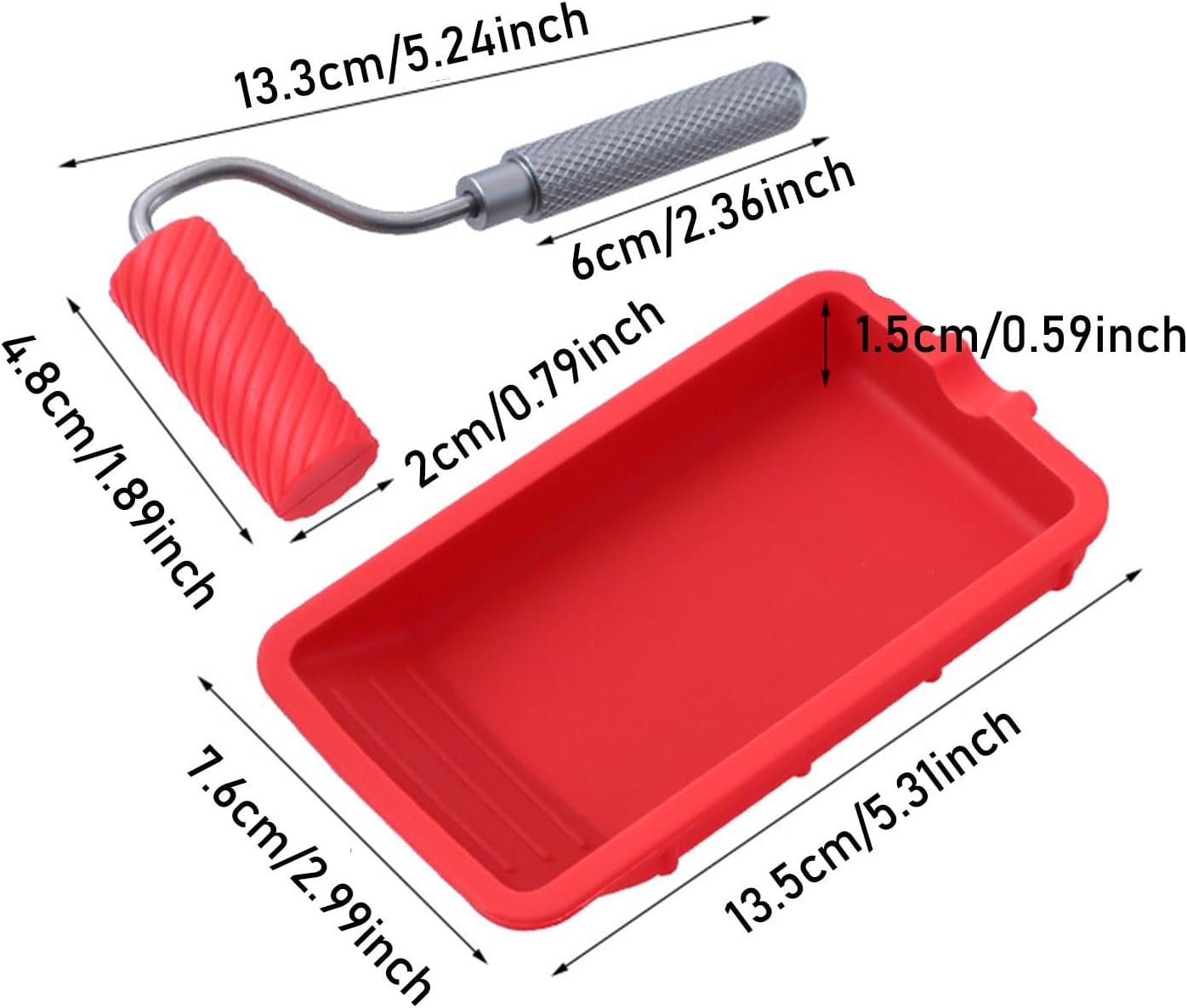 Silcone Glue Roller with Tray, Roller with Silicone Tray Suitable for Artistic Crafts Woodworking and Adhesive Projects .for Arts Crafts Woodworking and Larger Glue Up Projects