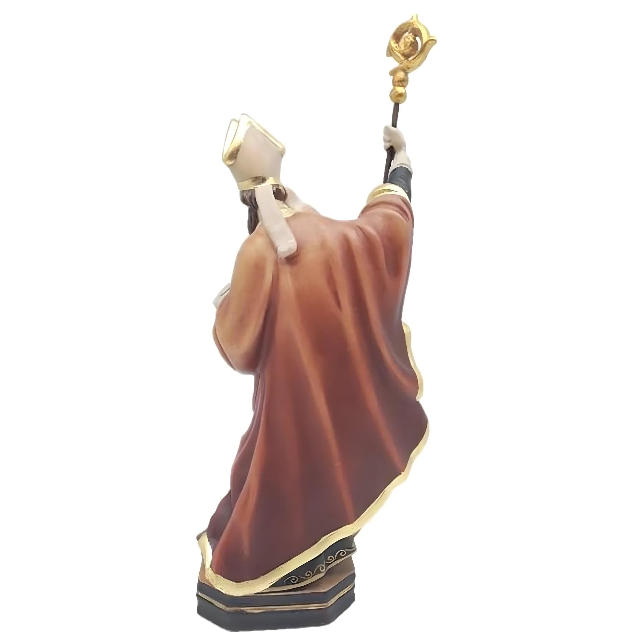 Dolfi Święty Corrado portret z drewnianą książką 30 cm | Naturalne drewno w Val Gardena | Figurka szopka
