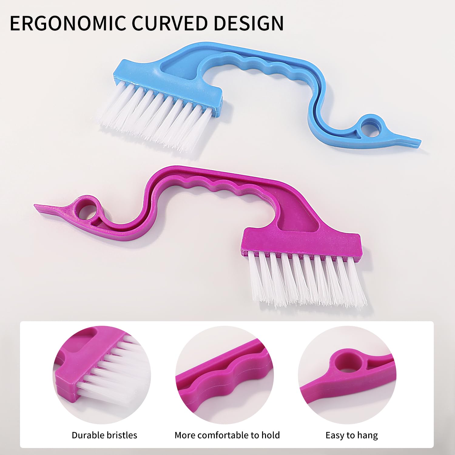 14 Pcs Crevice Cleaning Brush Kits,2Hand Held Groove Gap Track Cleaning Brush,4 Hard Bristle Crevice Gap Brush,2Pcs2in1 Mini Dustpan And Brush,6Wall
