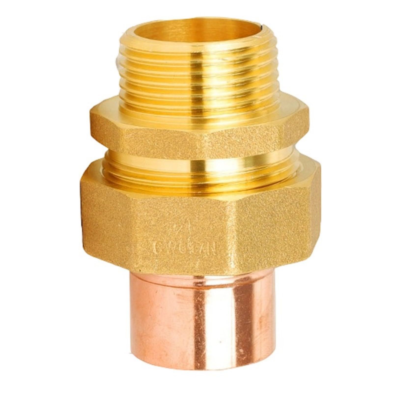 Zbiianxer 1 Brass Pipe Union Replacement End Feed Plumbing Fitting Coupler For Hvac Hot Cold Water Agricultural Irrigation End Feed Fitting Replacement Agricultural Water Supply Maintenance