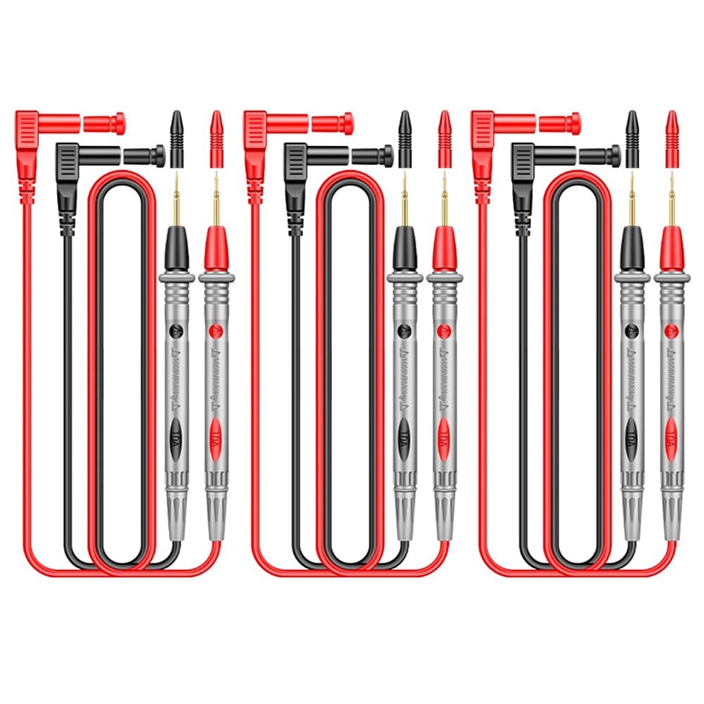 Aundhegrtt As Shown Multifunctional Electrical Tester 3Pcs Pt1005b Multimeter Probe Test Lead 1000V 10A Universal Needle Tip