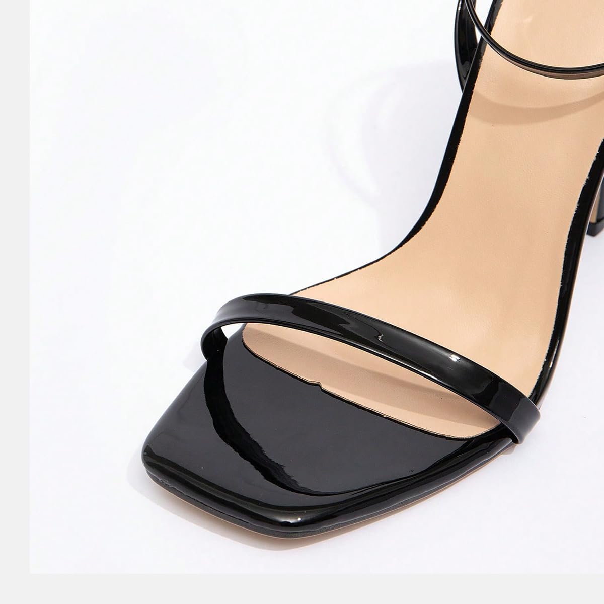 Womens Heels Sexy Square Open Toe Heeled Sandals, 4.3 Inch Stiletto Heels Party Wedding Banquet Dressy Shoes - Image 5