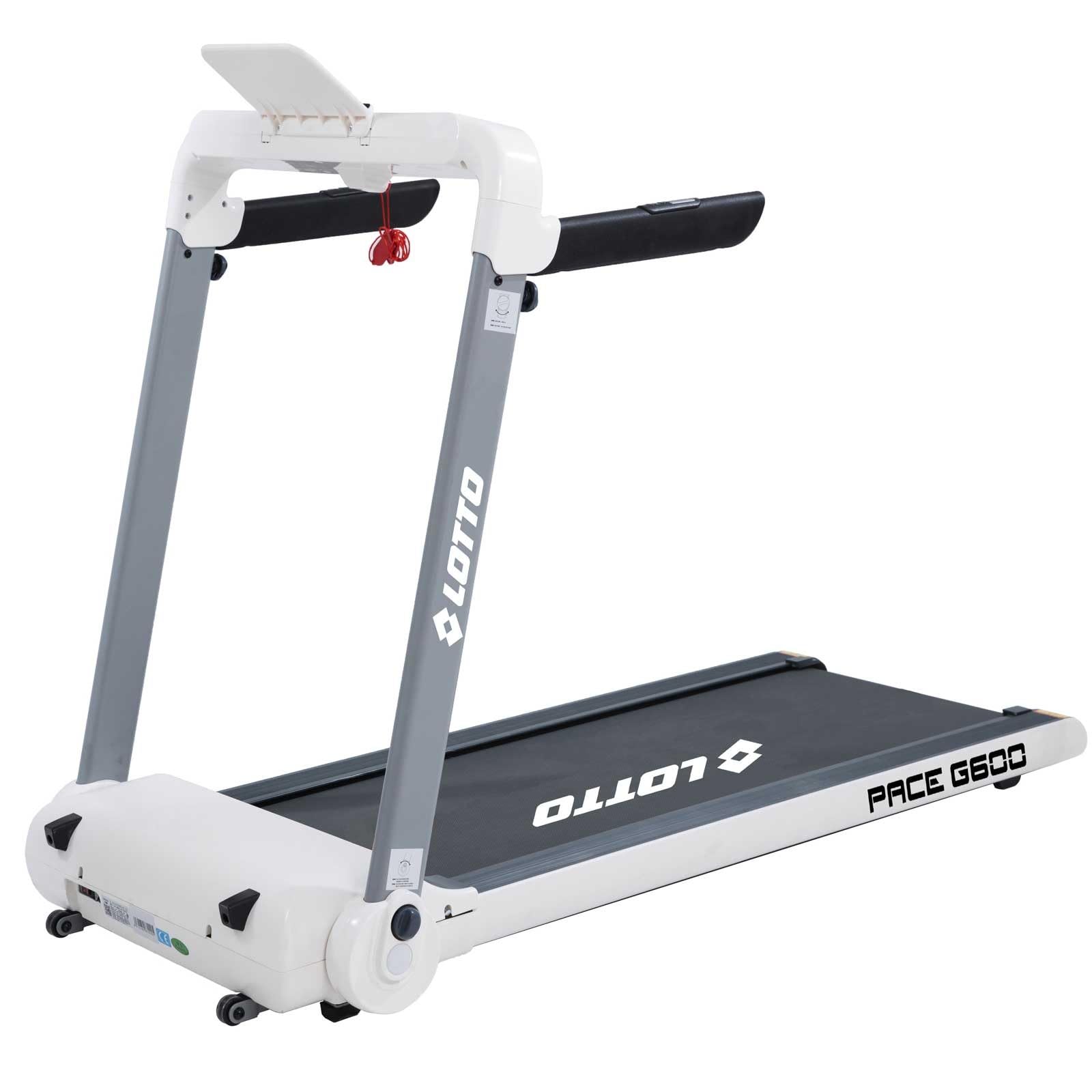 Tapis Roulant Elettrico Lotto Pace G600, 2.5 HP, 1–15 km/h, Inclinazione Automatica 15 Livelli, Superficie 121×46 cm, LED Display, Bluetooth FitShow/Kinomap/Zwift, 12 Programmi, Pieghevole, Max 120 kg
