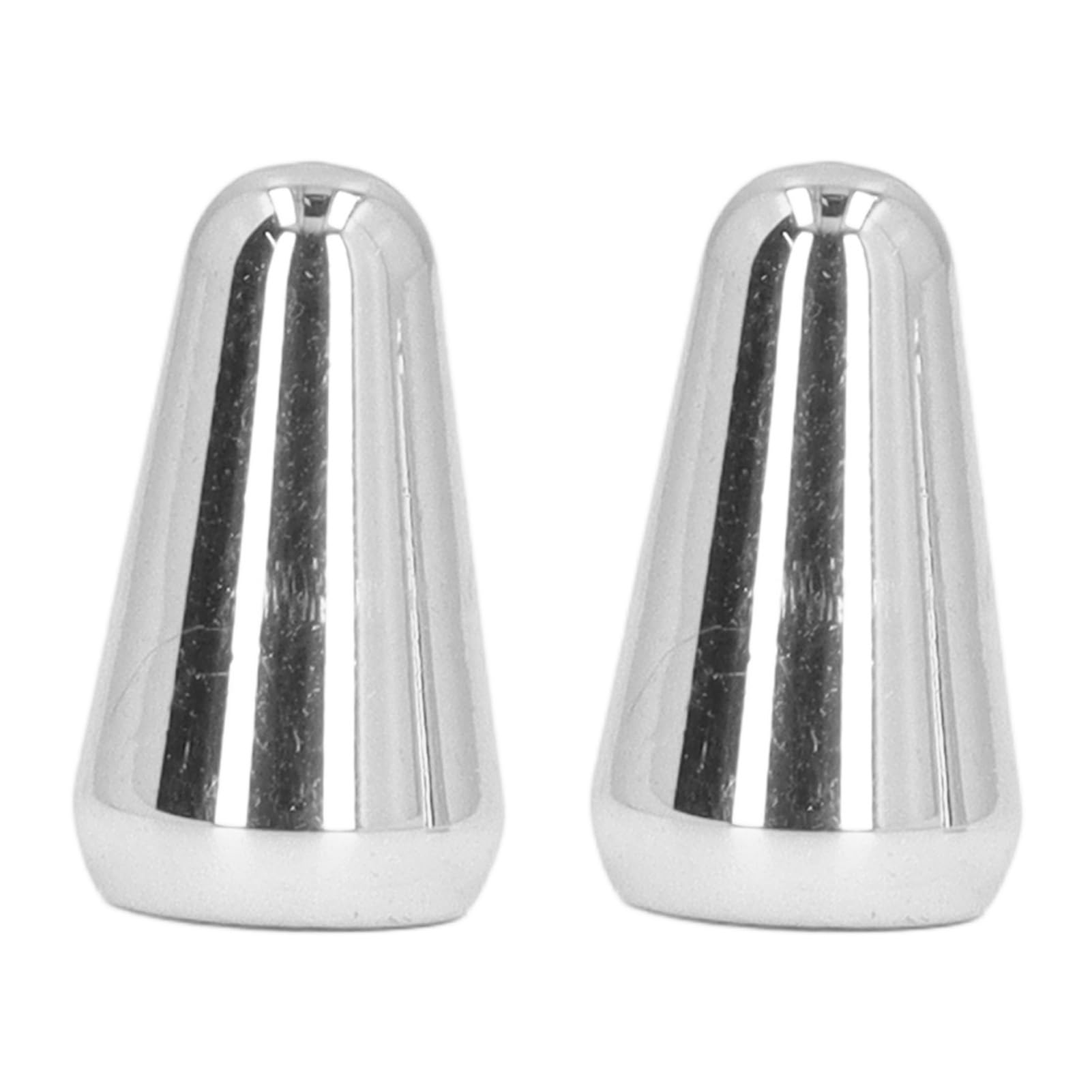2 Stuks Gitaar Tuimelschakelaar Knop Tip Caps Interne Draad Pickup Switch Caps Pp Plastic Kern Voor St Tl Stijl Elektrische Gitaren (SILVER