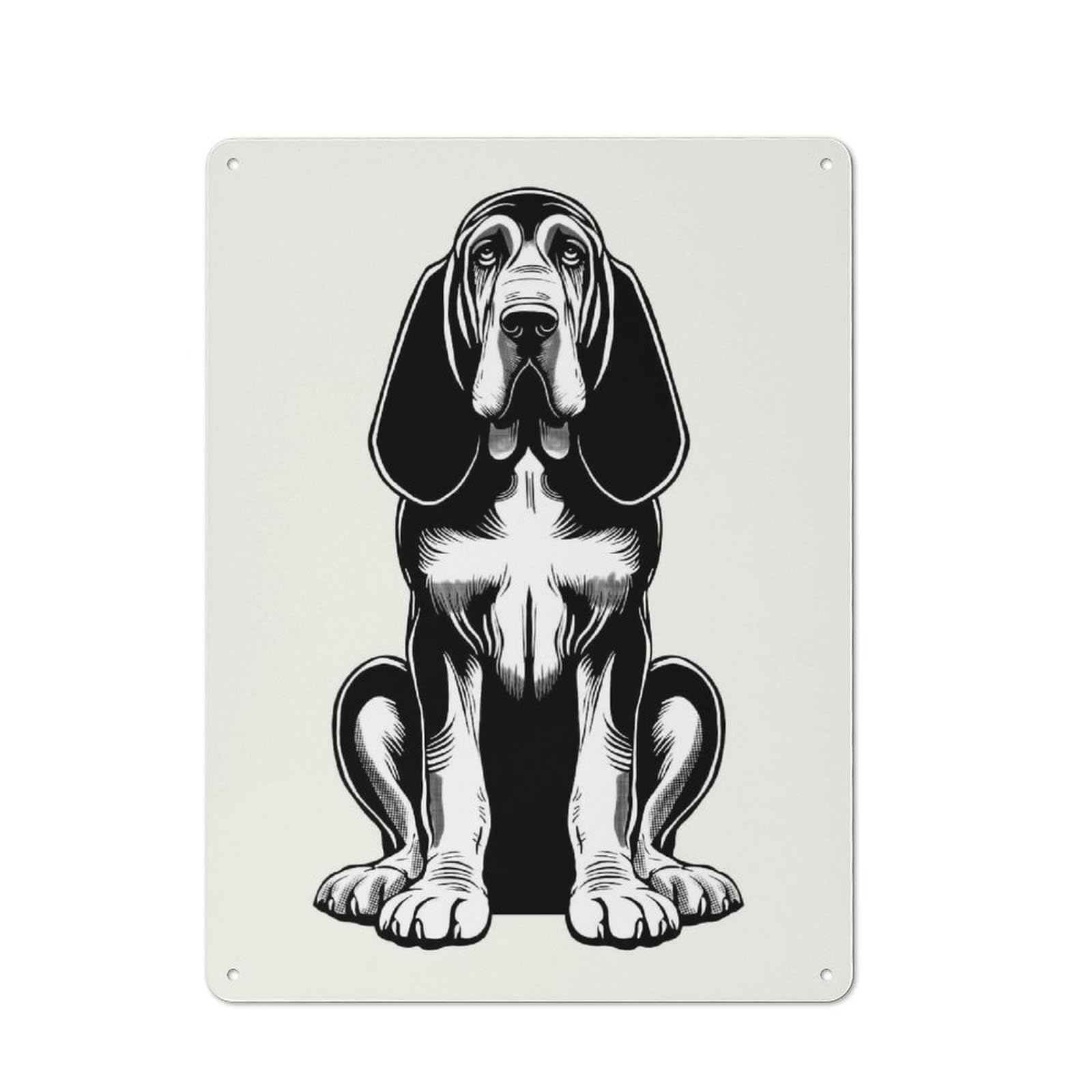 Junmoney Style-21 Bloodhound(2) Vintage Metal Wall Decor 40X30cm, Vintage Metal Sign For Hallway, Home Bar, Garage Or Study