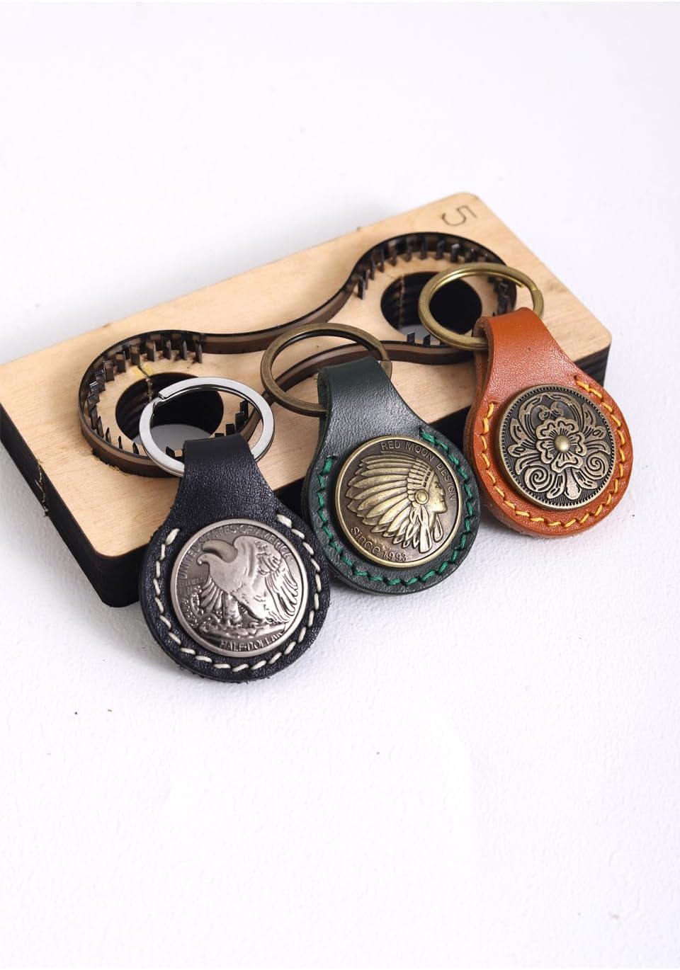 Leather Cutting Die,Leather Keychains Cutting Mold for DIY Leather Crafts (Style1)