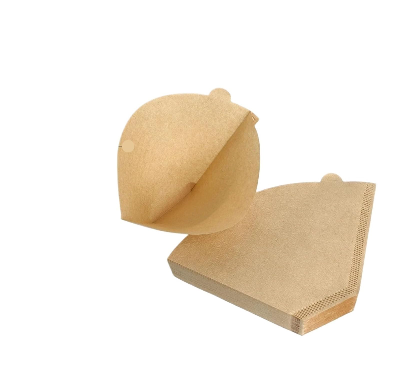 Kaffeefilterkegel, 100/1000 Stück, Größe Nr. 1 Nr. 2, natürliches, ungebleichtes braunes Papier, Einweg-Pour-Over-Maker, Korbtropfer for Zuhause, Büro(1000pcs,U01(1-2 servings))