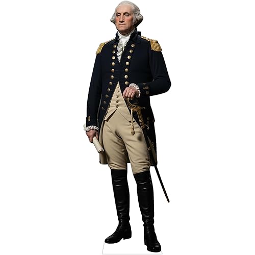 Life Size Cardboard Cutout Historical Figure Cutouts, 1 ft George Washington Standee Standup, for Party, Classroom, Museum, President Day, Events