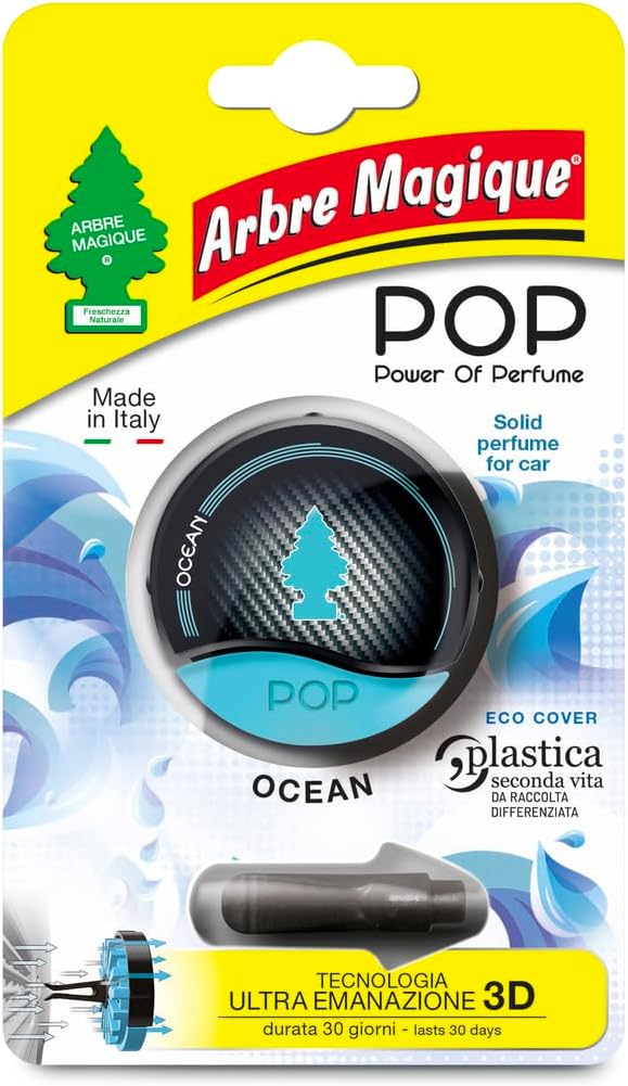 Arbre Magique POP, Profumatore Auto Solido, Fragranza Ocean, Profumazione Delicata e Fresc