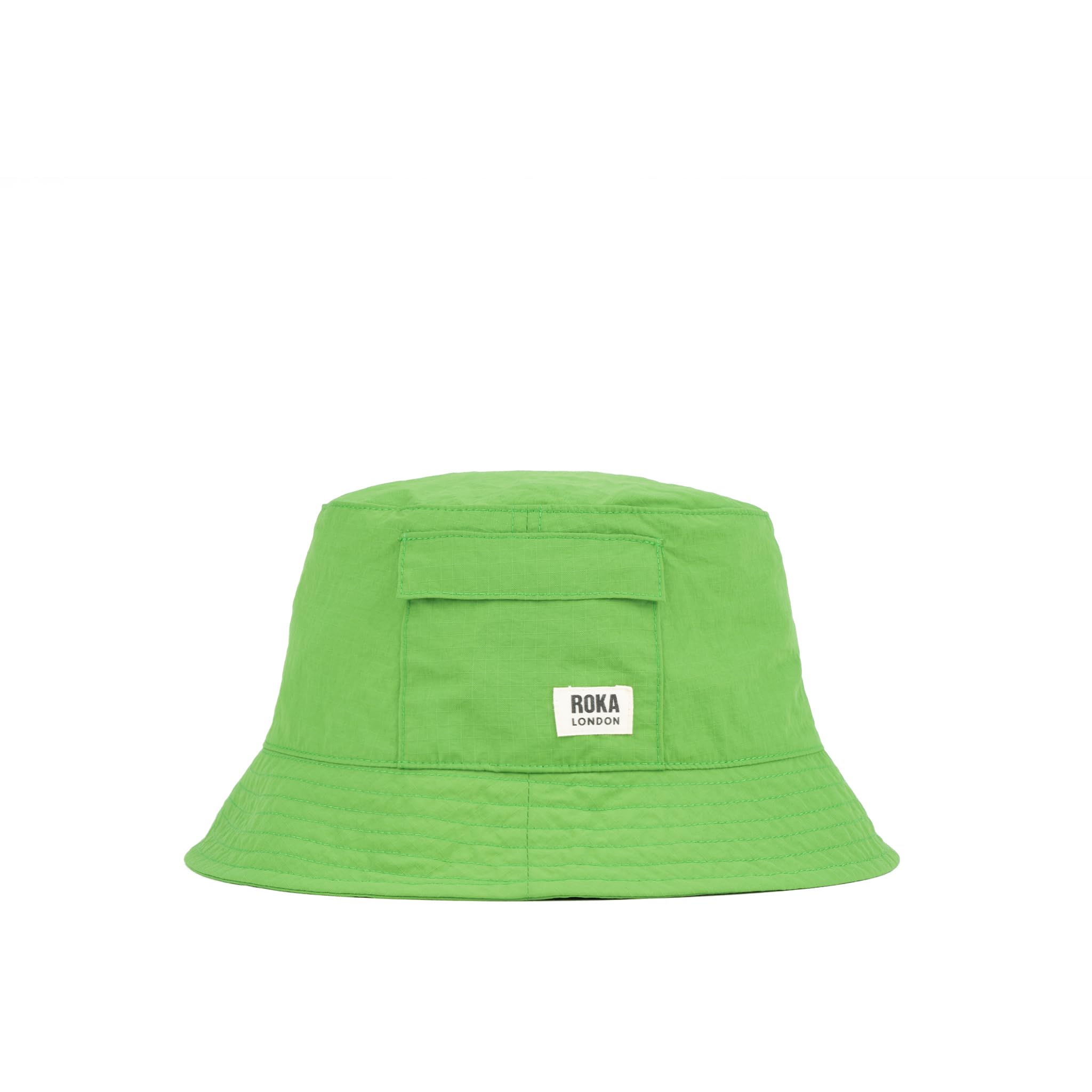 ROKA London Bedford Recycled Nylon Hat with Chin Cord (UK, Alpha, One Size, Kiwi)