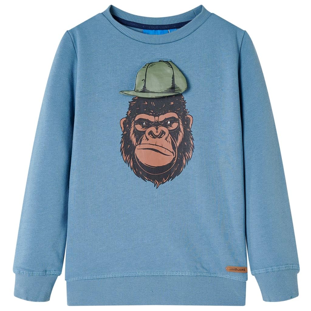 Vidaxl (Blue, 104) Kids' Sweatshirt Children's Long Sleeves Children Pullover Top Gorilla Print