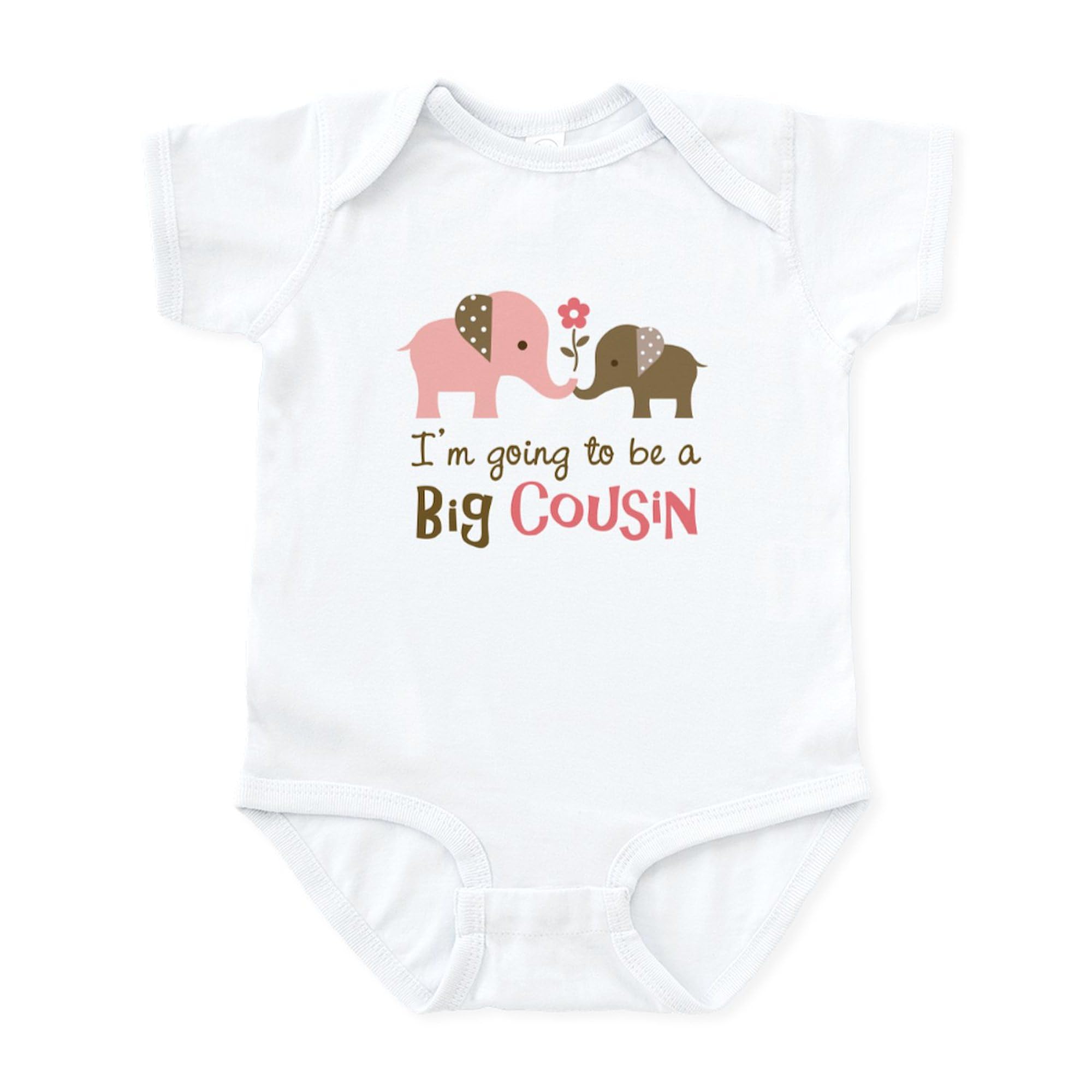 CafePress Big Cousin Elephant Infant Bodysuit Cute Infant Bodysuit Baby Romper