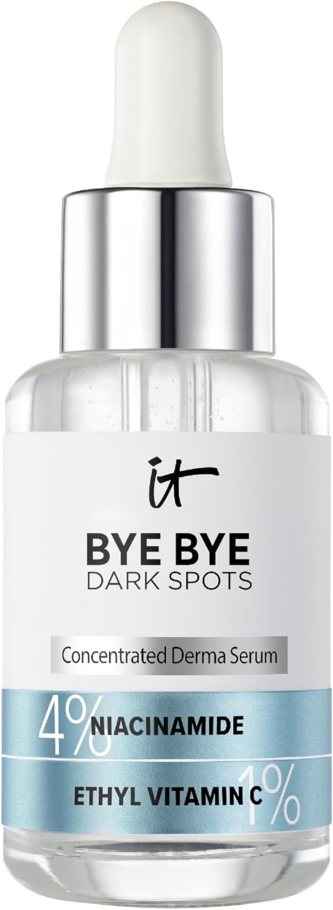 Bye Bye Dark Spots 4% Niacinamide Serum - Visibly Reduces Dark Spots & Improves Skin Clarity In 8 Weeks - Facial Serum with 1% Ethyl Vitamin C - For All Skin Types - 1 Fl. Oz