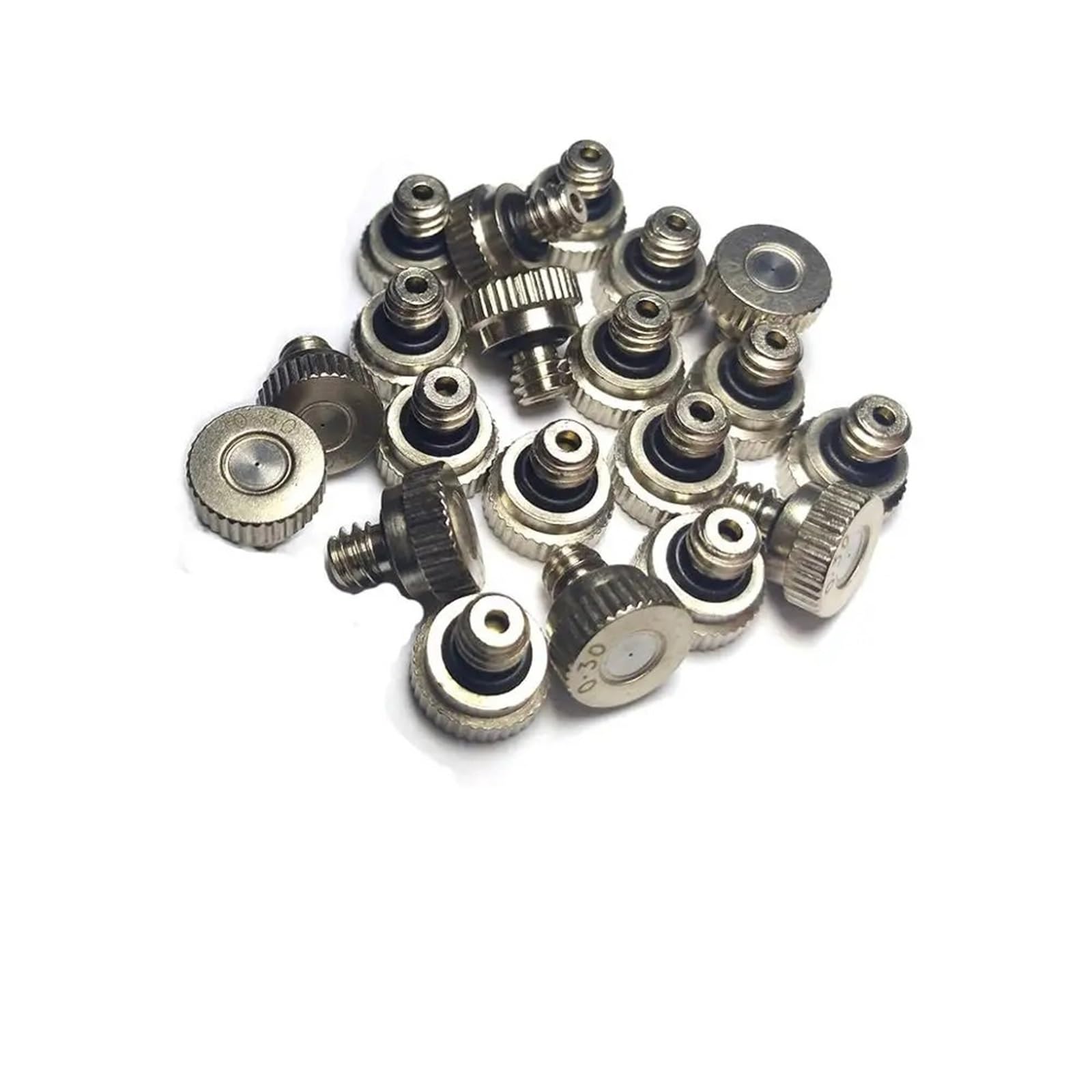 Brass Mister Nozzles 10Pcs Thread Brass Misting Nozzle 0.1-0.8mm Orifice Parts Fog(0.3mm)