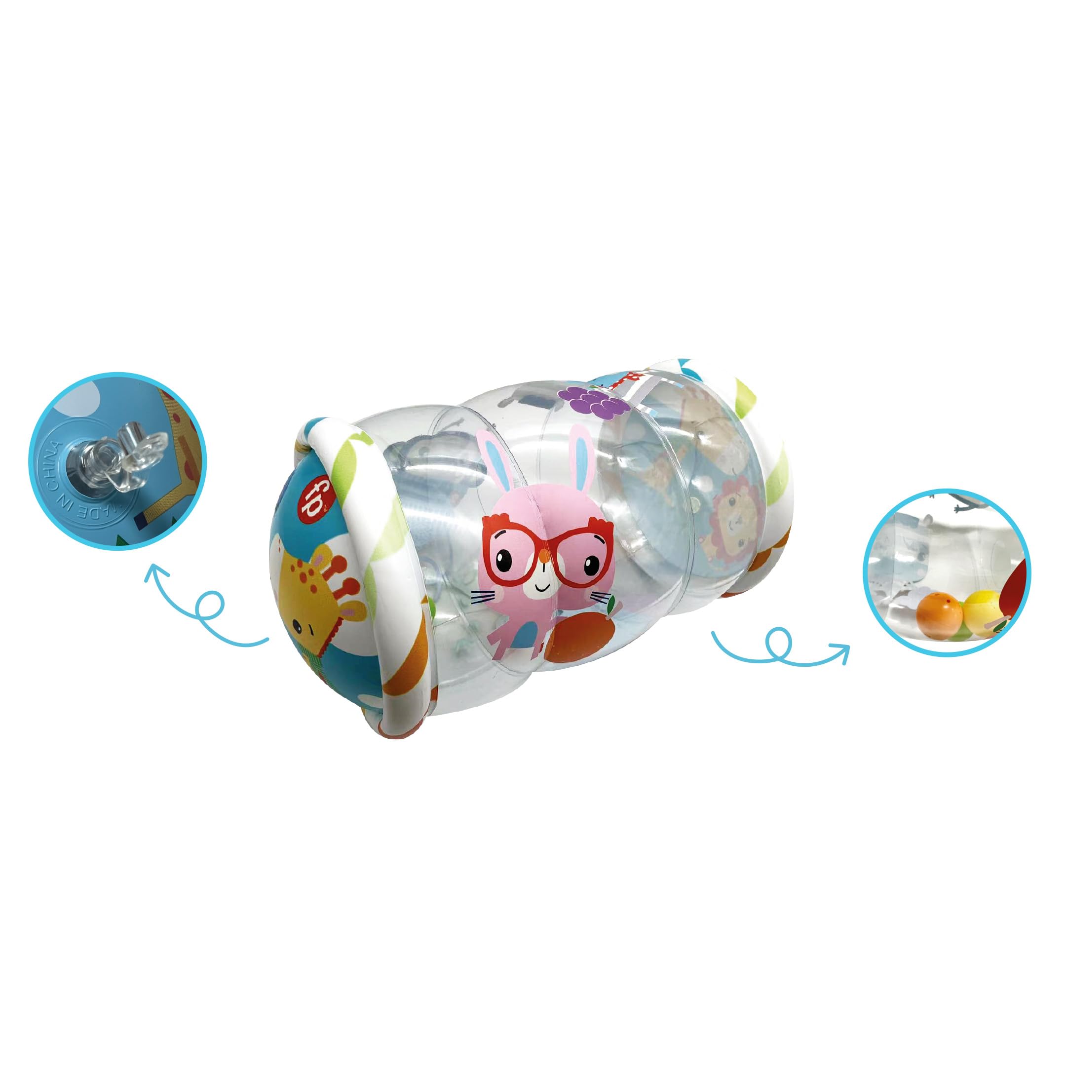 DQB DeQUBE Fisher Price-Baby Roller-Roller Gonfiabile per Neonati-Dimensioni 48 x 44 x 25 cm (Deqube 920D00179)