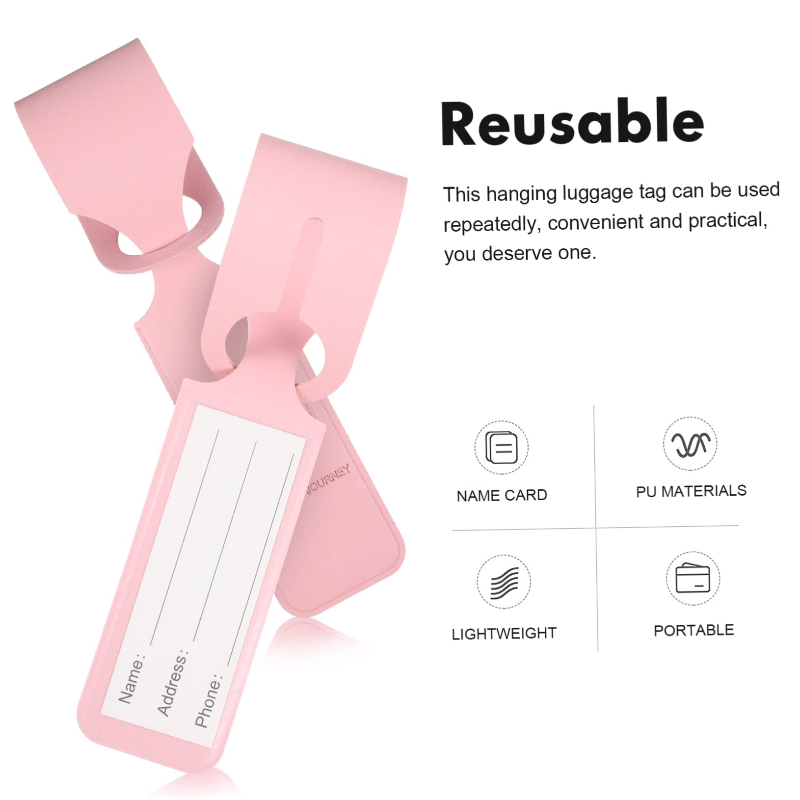 3 Set Etichette Per Bagaglio Colorate Pu Leggere E Resistente Identificatori Per Valigie Con Design E Portatile Per Viaggi E Aeroporti 10 Pezzi*3