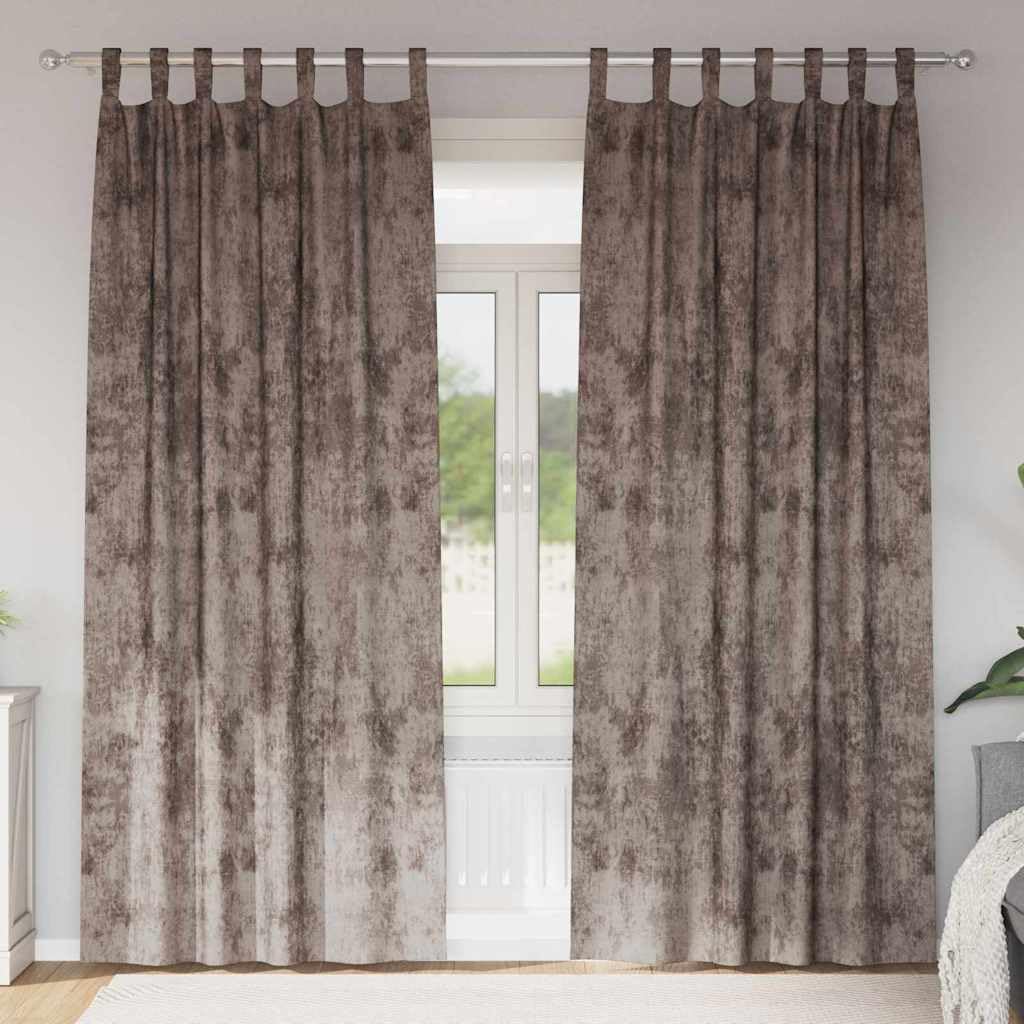 Set di 2 tende in velluto, 225 x 140 cm, oscuranti, termiche, oscuranti, per soggiorno, camera da letto, ufficio, elegante e calda decorazione