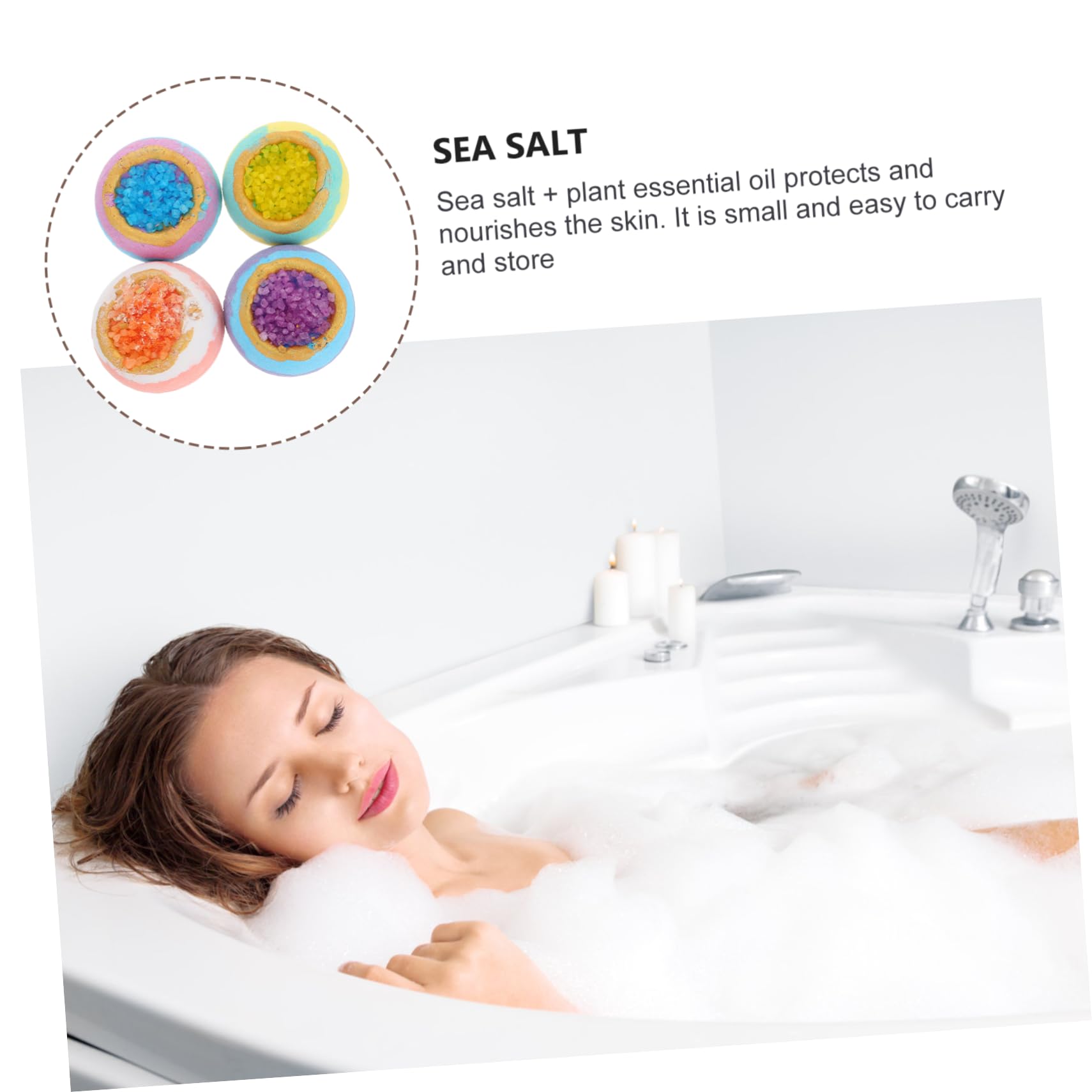 FRCOLOR 4piezas Bolas De Baño Efervescentes De Baño Burbujas Para y Para Aromaterapia Para Spa y Relajación El Hogar