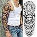 VANTATY 8 Sheets Extra Large 3D Realistic Animals Full Arm Temporary Tattoos For Men Women Fake Arm Sleeve Tattoo Maori Wolf Stickers Sexy Fox Tiger Flower Big Leg Tatoos Adults Gangster Girl Kid Lion