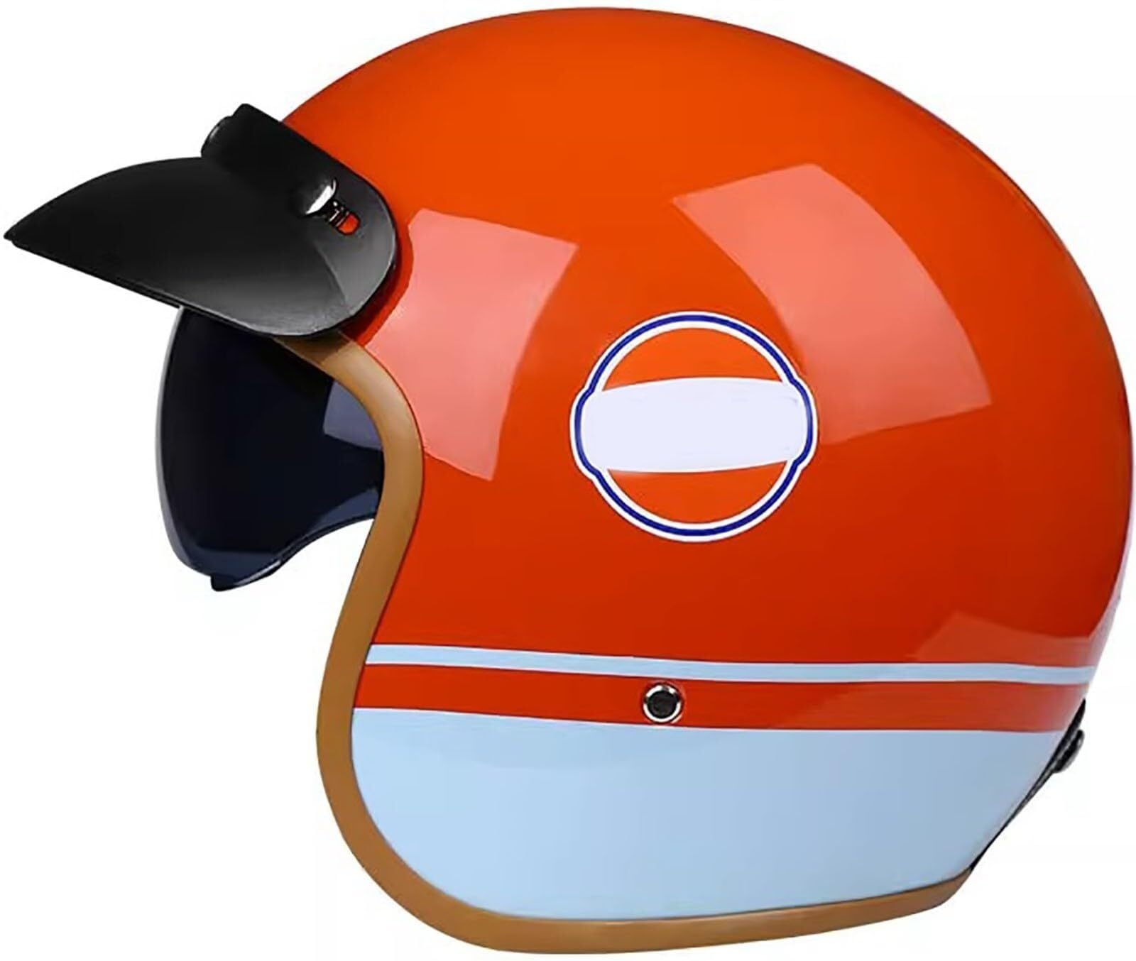 Casque moto bol rétro open face XL contre le soleil pour rouler en scooter avec style