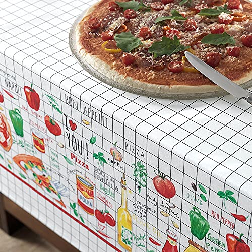 TOALHA DE MESA KARSTEN PIZZARIA 140 X 250 CM ESTAMPADA