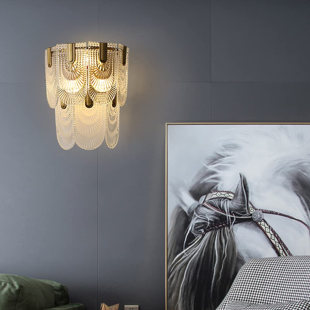aplique, Aplique de pared contemporáneo cristal con forma copo nieve(B)