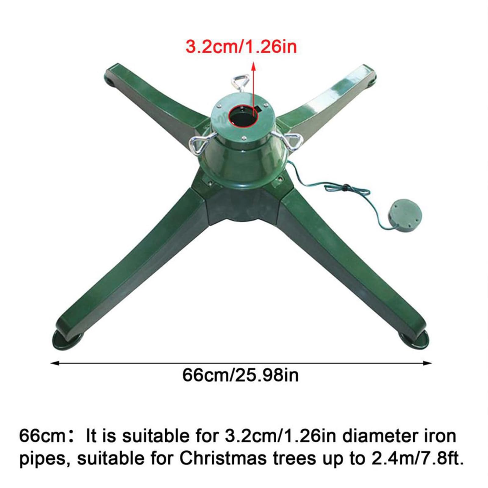 Soporte Giratorio para Árbol de Navidad, Soporte para Árbol de Navidad con Giro de 360 Grados, Soporta Árboles Artificiales de hasta 25 kg, para Hogar u Oficina